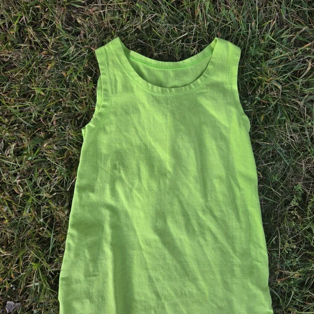 June & January Lime Green Cotton Basic‎ Minimalist Romper Jumpsuit 6-12 Months